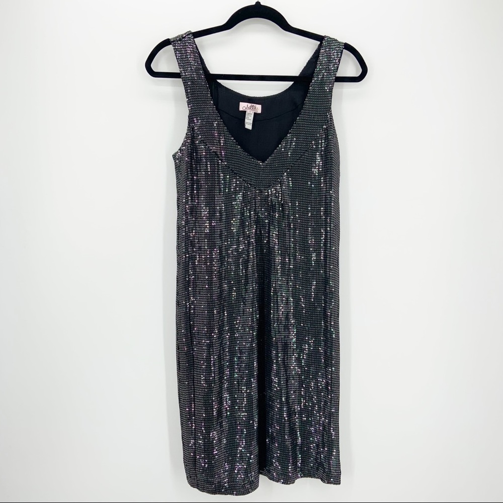 Lotta Stennson 4 Silk Sequin Party Dress Sleeveles